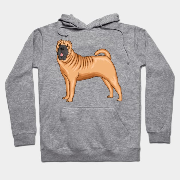 Chinese Shar-Pei dog cartoon illustration Hoodie by Cartoons of fun